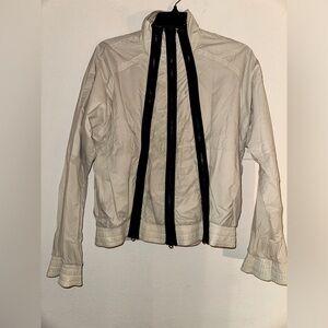 Adidas by Stella McCartney women’s cream nylon 3 zip front lightweight jacket S